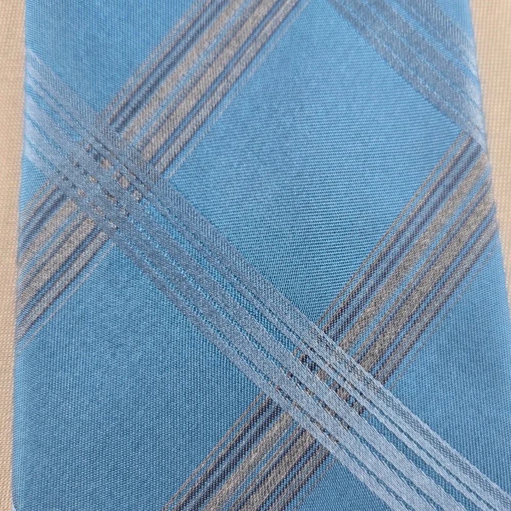 Calvin Klein Silk Necktie Bundle Men's Blue Black Tan Stripe Plaid Office Wear